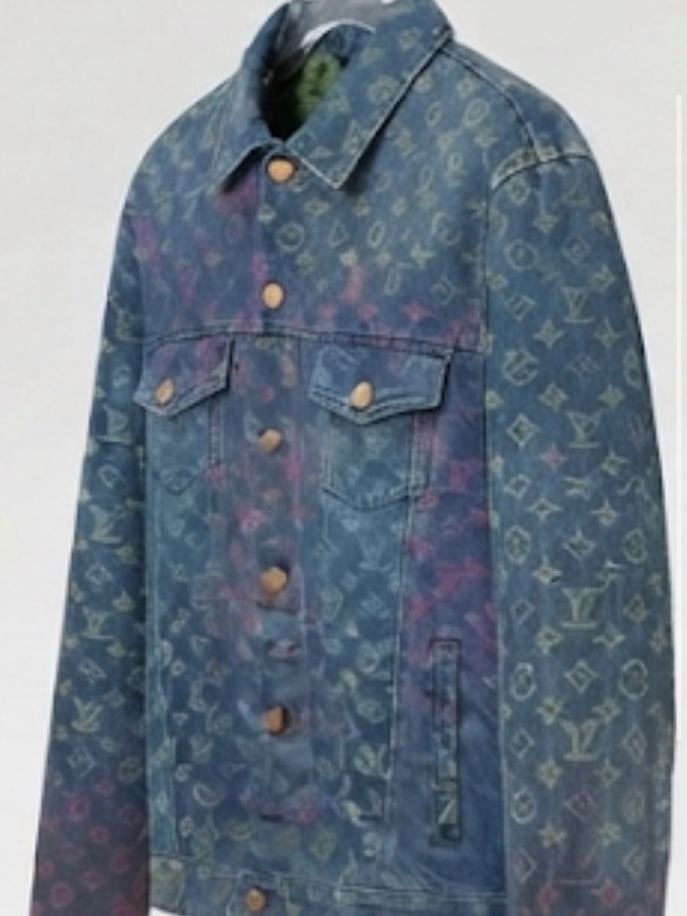 NWT FASHION Denim Logo-Print Jacket in Blue